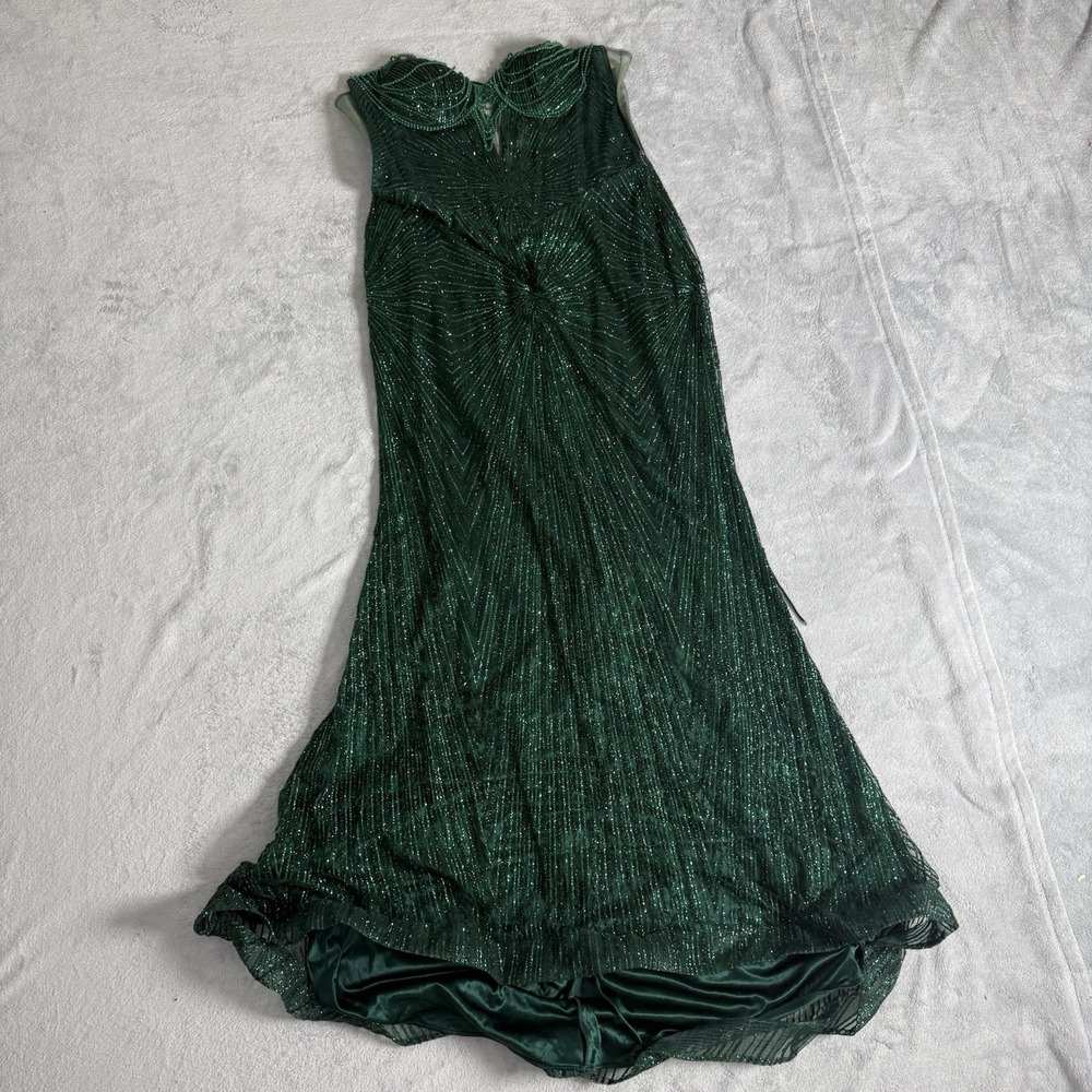 Ladivine by Cinderella Divine Dress Size 16 Champagne Strap Prom Long Formal New